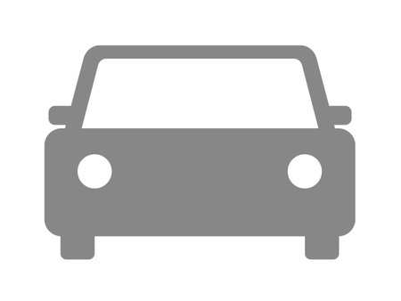 car icon on white background, flat style, vector illustration. Eps 10.のイラスト素材