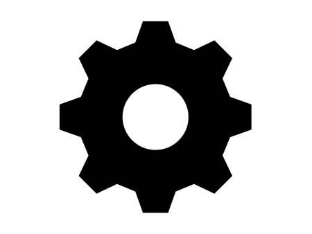 This is a gear icon (settings mark).のイラスト素材