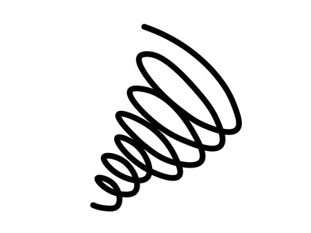 Spiral spring icon. Outline spiral spring vector icon for web design isolated on white backgroundのイラスト素材