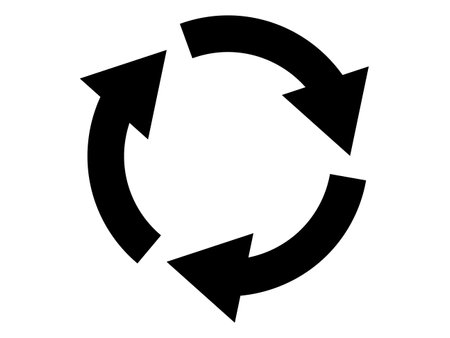 Circular arrows icon. Flat illustration of circular arrows icon for web designのイラスト素材