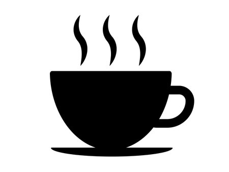 Coffee cup icon. Flat style. Vector illustration isolated on white background.のイラスト素材