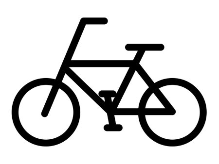 Bicycle Icon Vector. Outline Bicycle Sign. Isolated Contour Symbol Illustrationのイラスト素材