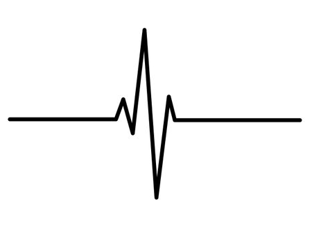 Heart beat line icon. Simple illustration of heart beat line vector icon for webのイラスト素材