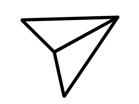 This is an illustration of a paper airplane icon (send mark).のイラスト素材