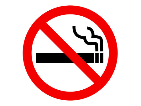 No smoking sign on a white background. Vector illustration. Eps 10.のイラスト素材