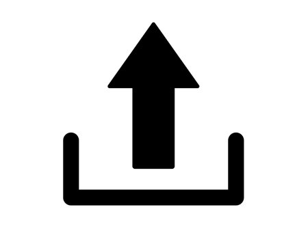 Upload icon vector. Upload sign. Load symbol. Load pictogram.のイラスト素材