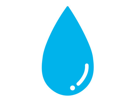 Water drop flat icon.のイラスト素材