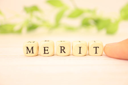 This is the character material of MERIT.の写真素材