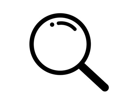 This is an illustration of a magnifying glass icon (enlargement mark).のイラスト素材