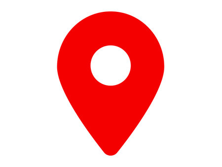 This is an illustration of a red map pin.のイラスト素材