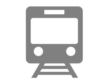 This is an illustration of a train icon (silhouette).のイラスト素材