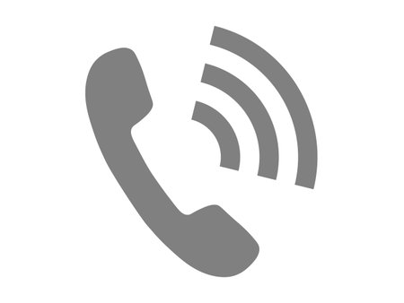 This is an illustration of a telephone mark (receiver icon).のイラスト素材