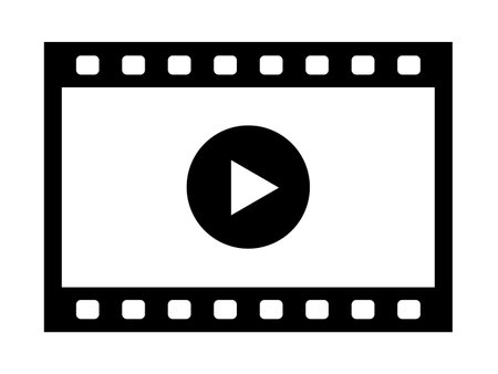 This is an icon (mark) illustration of a video file.のイラスト素材