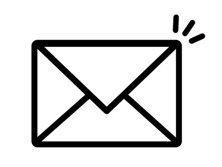 This is an illustration of an email icon (letter mark).のイラスト素材