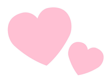 It is an icon illustration of two pink hearts.のイラスト素材