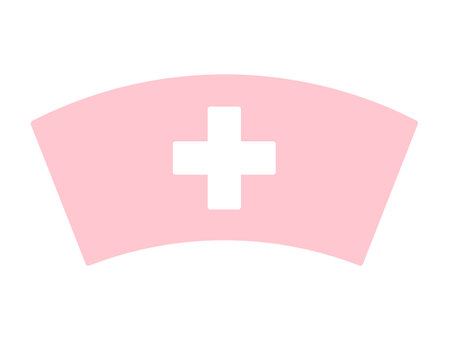 This is an icon illustration of a nurse cap.のイラスト素材