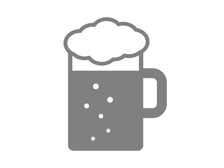 This is an illustration of a beer silhouette icon.のイラスト素材