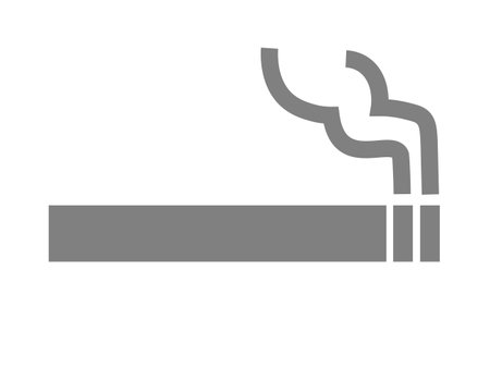 This is an illustration of a smoking mark (cigarette icon).のイラスト素材