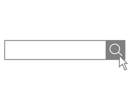 Icon illustration of a search window and mouse pointer.のイラスト素材