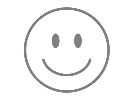 This is an illustration of a smiley face icon.のイラスト素材
