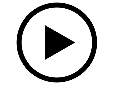 This is an illustration of a video play button icon.のイラスト素材
