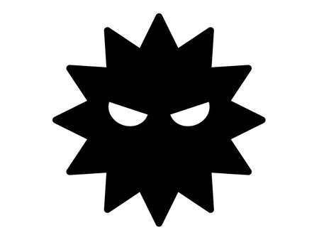This is an illustration of a virus icon (bacteria mark).のイラスト素材