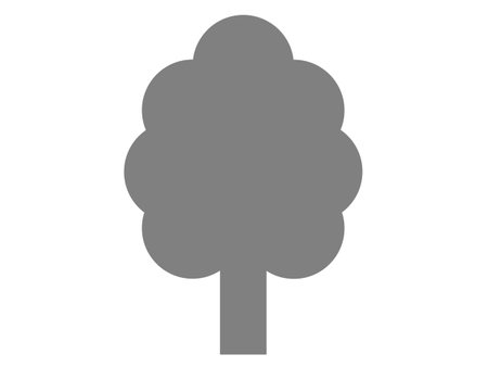 This is an illustration of a tree silhouette icon.のイラスト素材