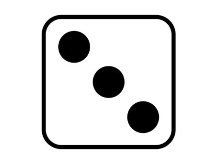 This is an illustration of the third eye of the dice.のイラスト素材