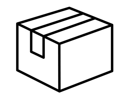 This is an illustration of a cardboard icon (luggage mark).のイラスト素材