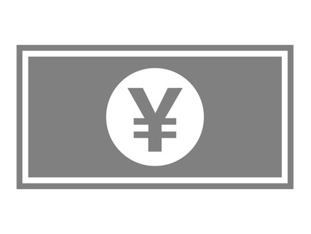 This is an illustration of a money icon (bill silhouette).のイラスト素材