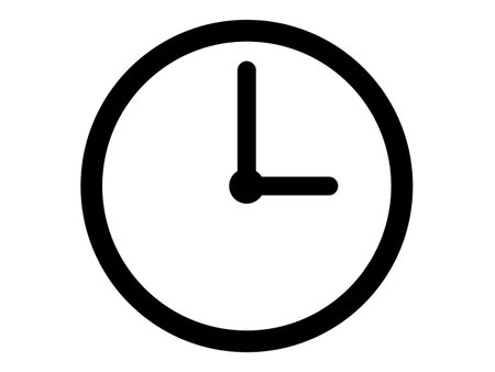 This is an illustration of a clock icon (mark).のイラスト素材