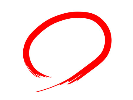 This is an illustration of a red circle for scoring.のイラスト素材