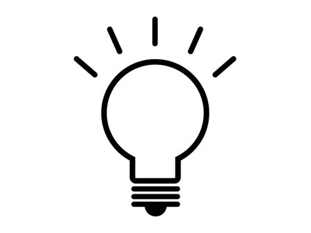 This is an illustration of a light bulb mark (inspiration icon).のイラスト素材