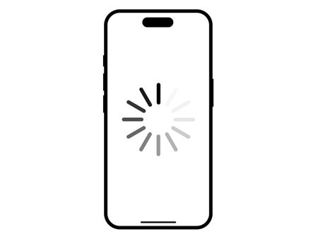 This is an illustration of a smartphone loading (loading).のイラスト素材