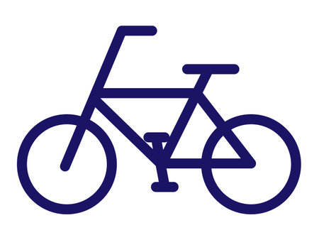An illustration of a bicycle silhouette icon.のイラスト素材