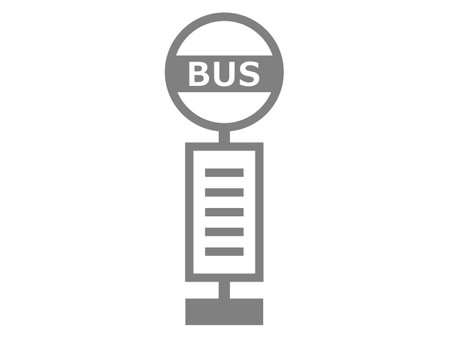 This is an illustration of a bus stop icon.のイラスト素材