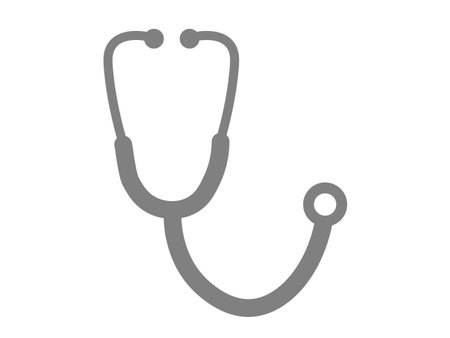 Stethoscope silhouette icon illustration.のイラスト素材
