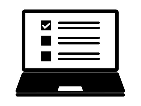 This is an illustration of a web questionnaire (online survey).のイラスト素材