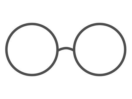 An illustration of a round glasses icon.のイラスト素材