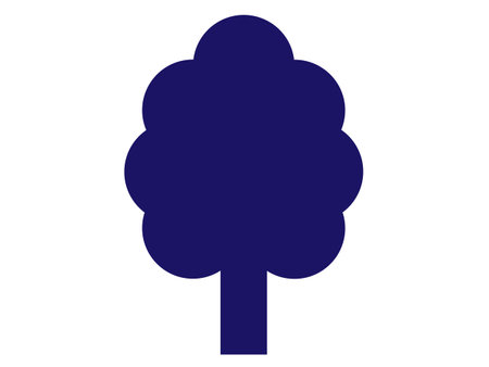 This is an illustration of a tree silhouette icon.のイラスト素材
