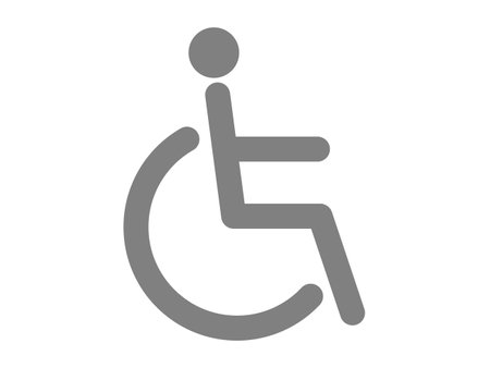 This is a wheelchair pictogram (icon).のイラスト素材