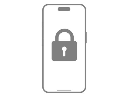 This is an illustration of a smartphone security icon.のイラスト素材