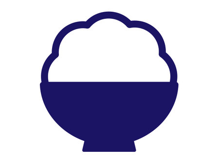 An illustration of a rice silhouette icon.のイラスト素材