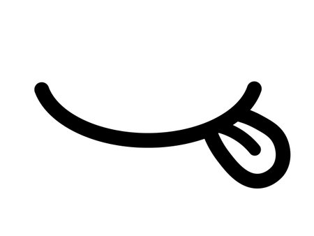 This is an illustration of a glutton's tongue mark (gourmet icon).のイラスト素材