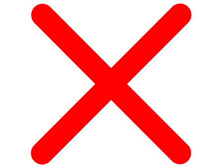 An illustration of a red cross mark.のイラスト素材