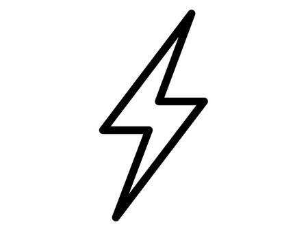 This is an illustration of a lightning bolt icon.のイラスト素材