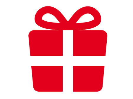 This is an illustration of a present box icon (gift mark).のイラスト素材
