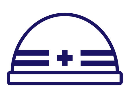 An illustration of a construction helmet icon.のイラスト素材