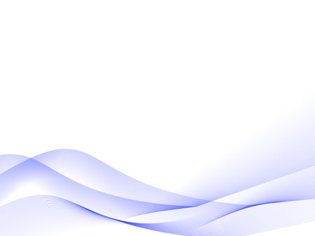 This is an illustration of a blue wave background (frame).の写真素材