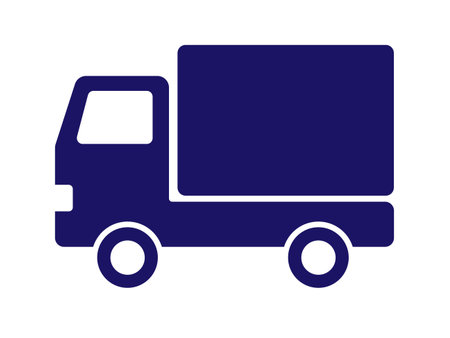 This is an illustration of a truck silhouette icon.のイラスト素材